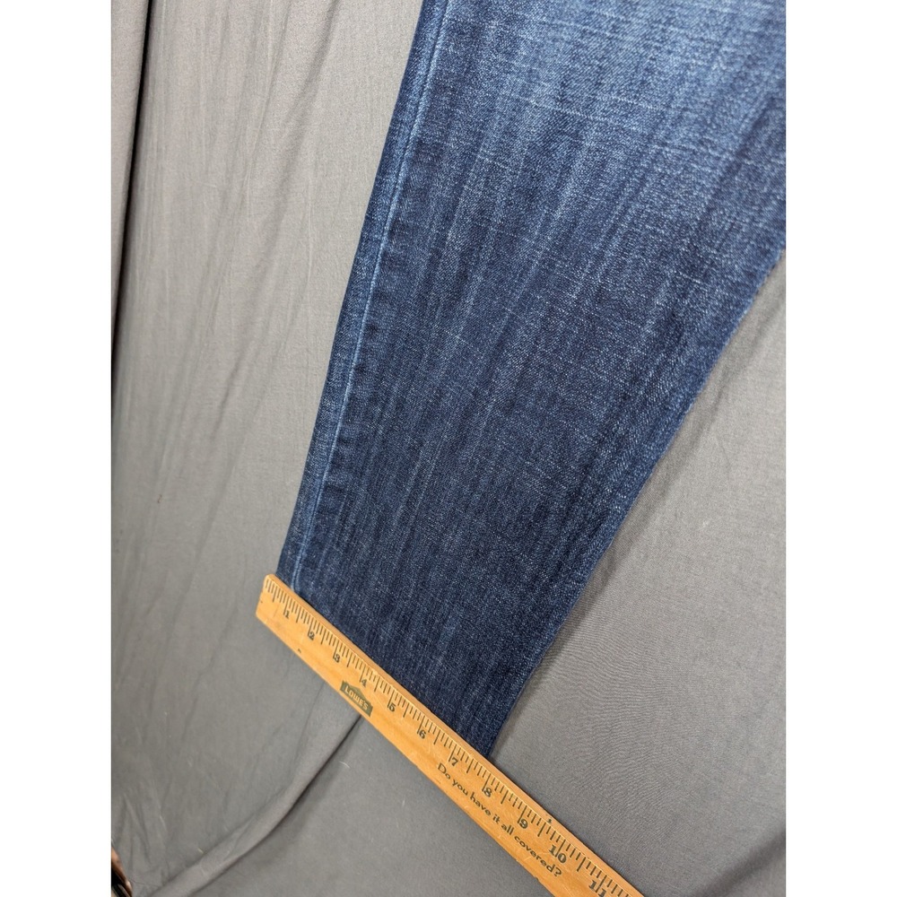 Lee Womens Size 14 Medium Mid Rise Straight Leg Denim Blue Jeans - Picture 4 of 9
